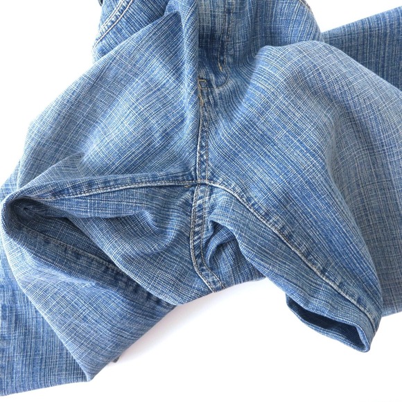 Y2K Medium Wash High Rise Loose Fit Cotton Denim Jeans | 14 Girls or Women's 4 - Picture 7 of 8